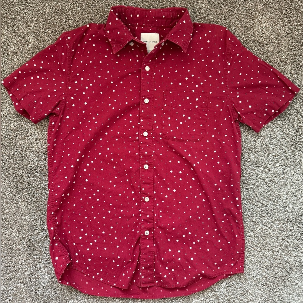 Men's Red Polka Dot Shirt